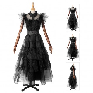 Wednesday Addams The Addams Cosplay Costumes Lace Dress