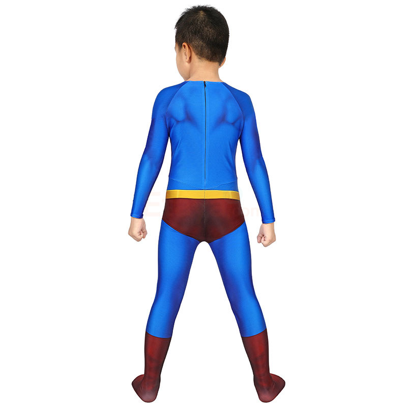 Superman Returns Cosplay Costume Kids Superman Clark Kent Jumpsuit