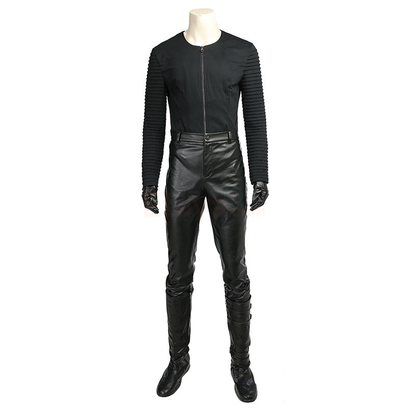 thumbnail interactive-video image 1 of Kylo Ren Cosplay Gloves – Black Faux Leather Jedi Killer Handwear, Star Wars Costume 1 of 5