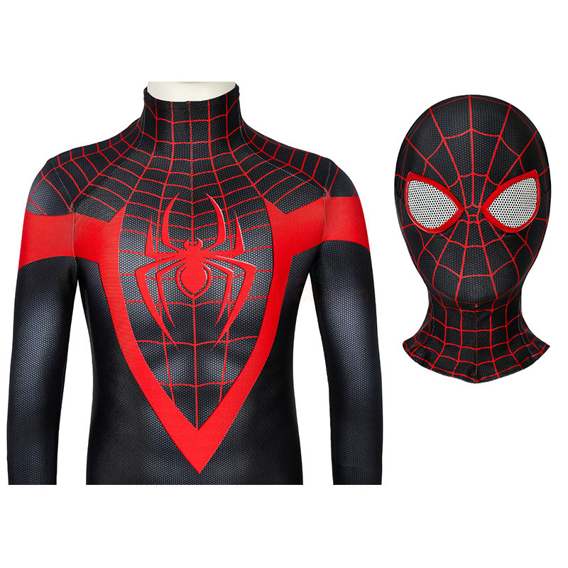 Kids Spider Man Miles Morales Cosplay Costume Spiderman Suits