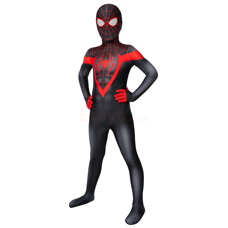 Kids Spider-Man Miles Morales Cosplay Costume Spiderman Suits