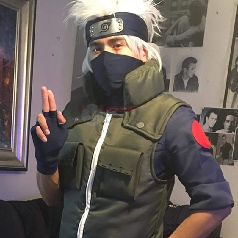 Naruto ~Kakashi Hatake Cosplay Costume ~Adult Size Small Costume