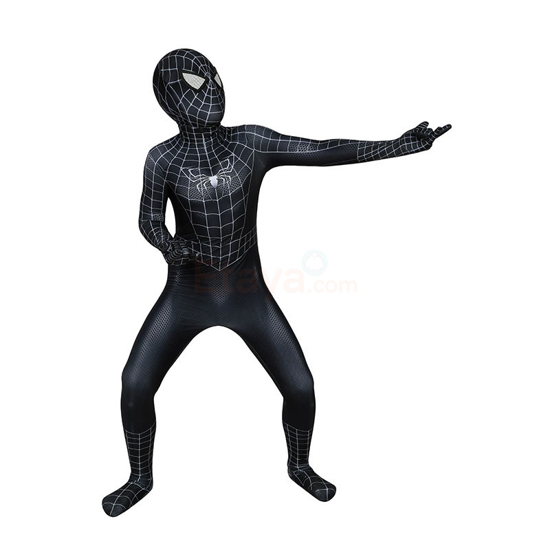 Spider Man 3 Venom Cosplay Costume Spider-Man Jumpsuit for Kids
