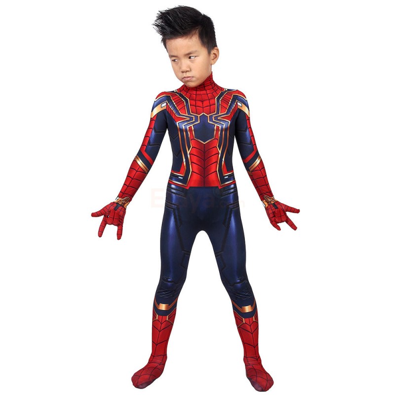 Iron Spiderman Suit for Kids Avengers Endgame Cosplay Costume
