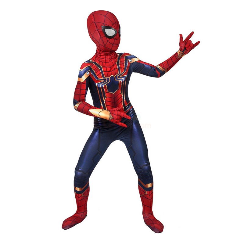 Iron Spiderman Suit for Kids Avengers Endgame Cosplay Costume