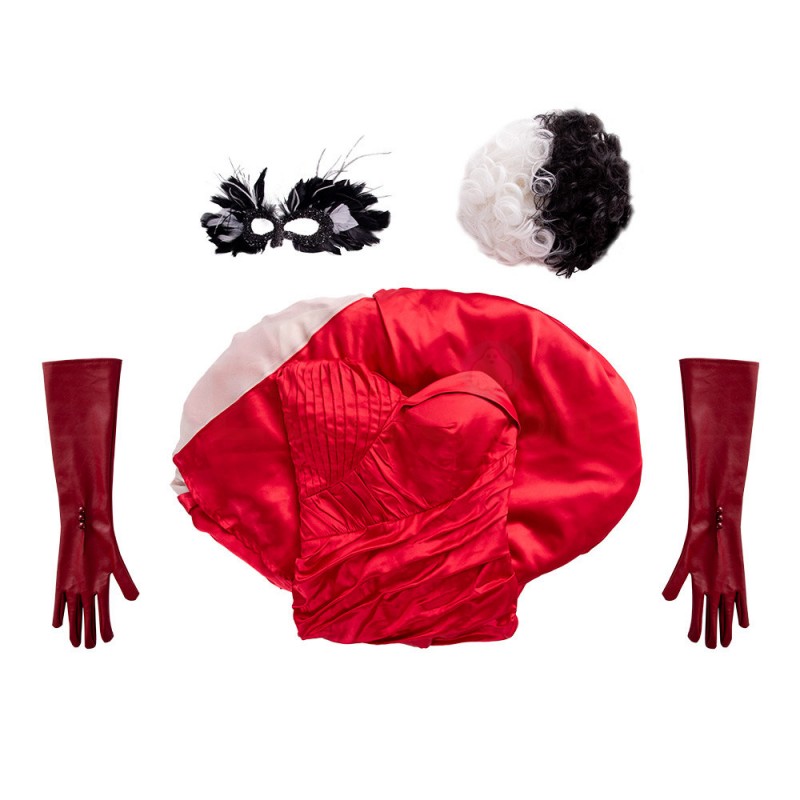 2021 Cruella de Vil Cruella Cosplay Costume Outfit