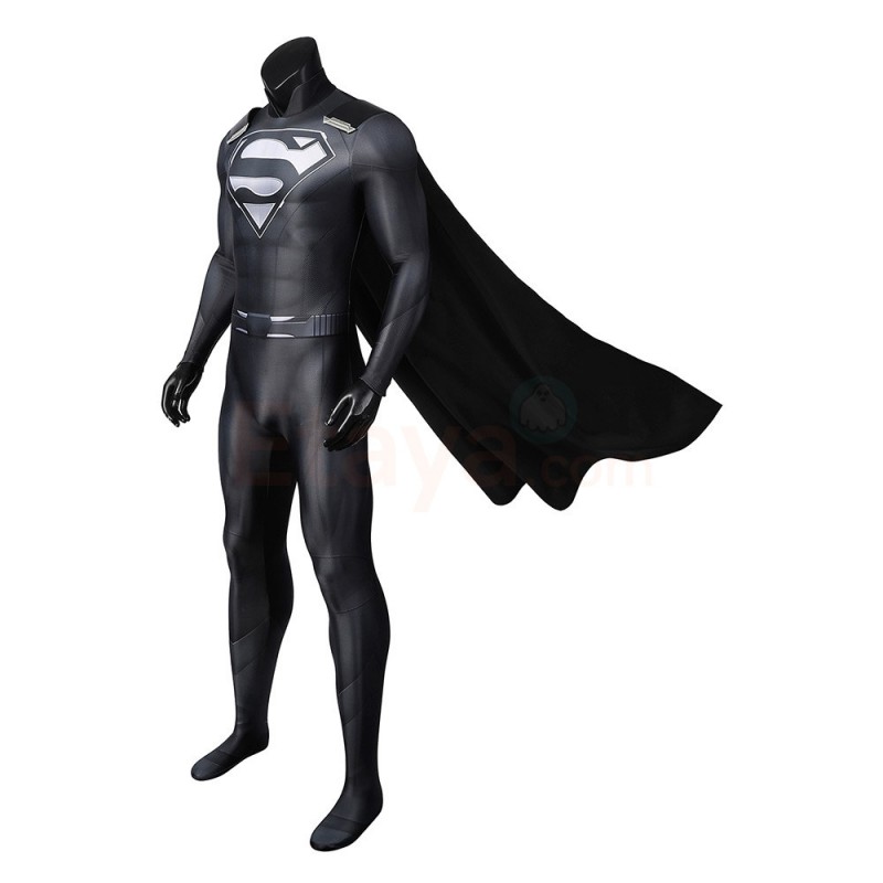 Fantasia Superman Black Adulto Cosplay Traje Luxo Super homem liga Da