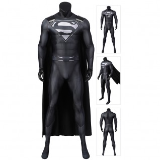 Superman Costume Justice League Clark Kent Cosplay Kal-El Black Suit