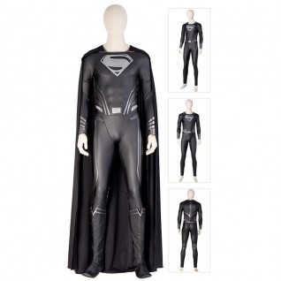 Black Superman Cosplay Costumes Justice League Zack Snyder Superman Clark Kent Suits