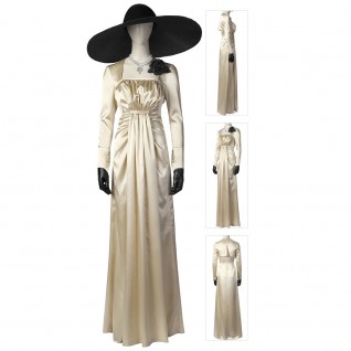 Resident Evil Village Lady Alcina Dimitrescu Dress Cosplay Costumes