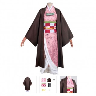 Nezuko Kamado Costume Demon Slayer Kimetsu No Yaiba Cosplay Suit