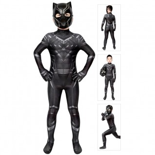 Kids Black Panther Suit T'Challa Cosplay Costume