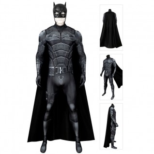 The Batman 2021 Movie Cosplay Costume Bruce Wayne Robert Pattinson Jumpsuit
