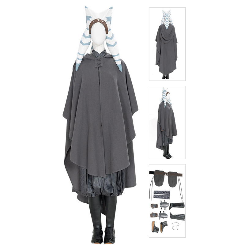 STAR WARS Costume Bambina Ahsoka Tano The Mandalorian Taglia 11/12 Anni