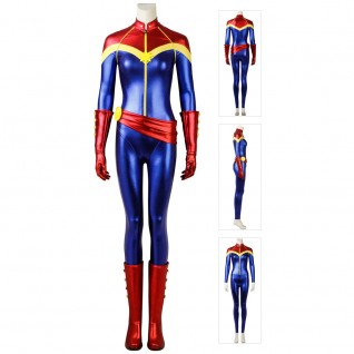 Carol Danvers Cosplay Costume Captain Marvel Cosplay Jumpsuit