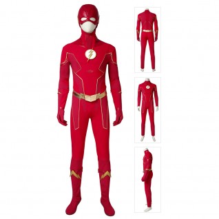 The Flash Costume Season 5 SuperHero Barry Allen Costume Adult Halloween Costume 