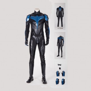 Richard John Suit Black Bat Cosplay Costumes Halloween Set