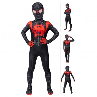 Miles Morales Costume Spider-Man Into the Spider-Verse Cosplay Suits For Kids