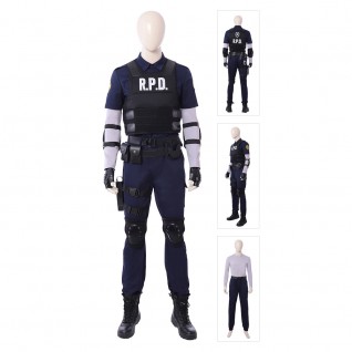 Resident Evil 2 Remake Leon Scott Kennedy RPD Cosplay Costume Outfit