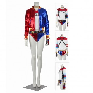 Suicide Squad Harley Quinn Cosplay Costumes Full Set