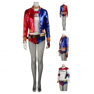 Suicide Squad Harley Quinn Cosplay Costumes Full Set Deluxe Edition