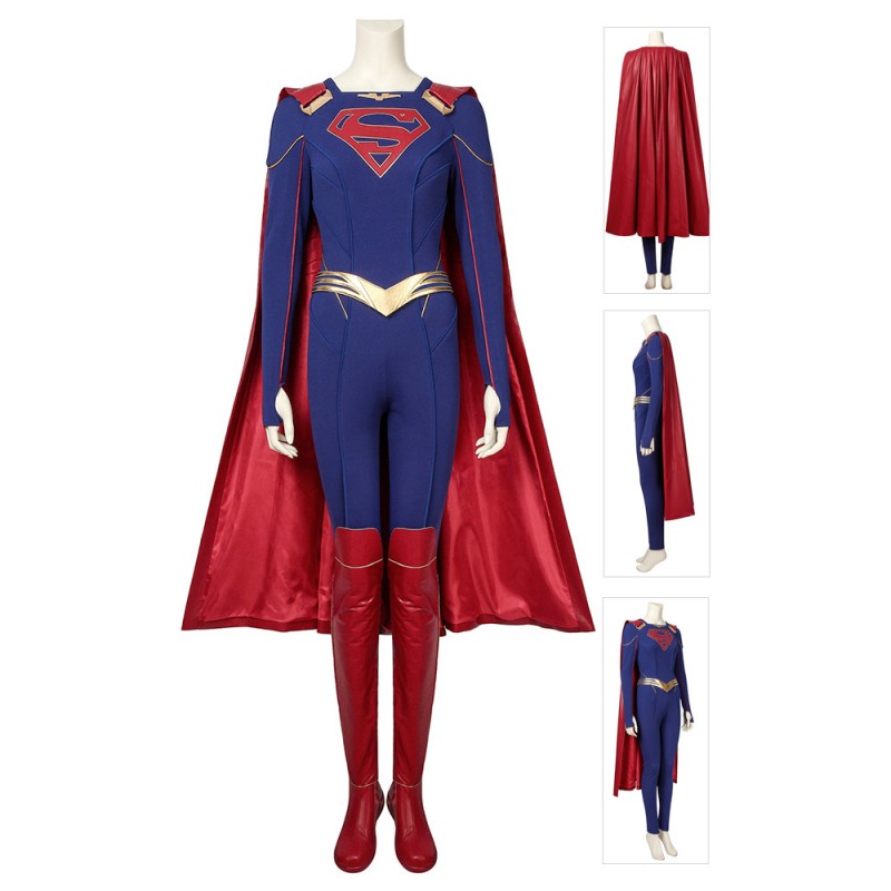Supergirl Season 5 Kara Zor-El Cosplay Costume Outfit Jumpsuit Cloak Customize 
