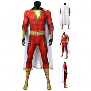 Billy Batson Captain Marvel Costume Shazam Cosplay Costumes