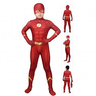 The Flash Season 5 Cosplay Costume Barry Allen Jumpsuit for Kids
