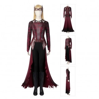 Wanda Cosplay Costume Doctor Strange in the Multiverse of Madness Evil Scarlet Witch Halloween Suit