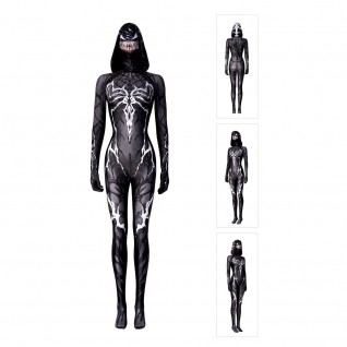 Queen of Dark Spider Women Halloween Jumpsuits Lady Venom Cosplay Suit