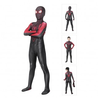 Kids Marvel Spiderman PS5 2 Miles Morales Cosplay Jumpsuits