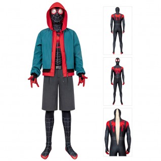 Spider-Man Into the Spider-Verse Miles Morales Cosplay Jumpsuits