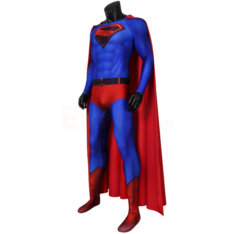 Superman Kal-El Costume Clark Kent Cosplay Jumpsuit