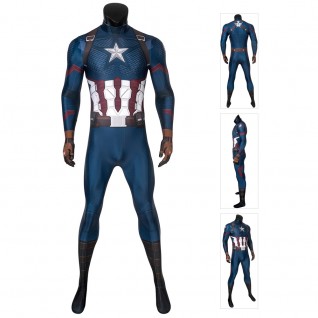 Captain America Cosplay Costume Avengers 4 Endgame Steve Rogers Jumpsuit