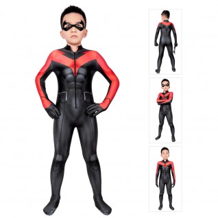 Champion Cosplay Costumes Children 3D NW Suit Halloween Black Set