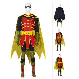 Batman and Superman: Battle of the Super Sons Damian Wayne Robin Cosplay Costume
