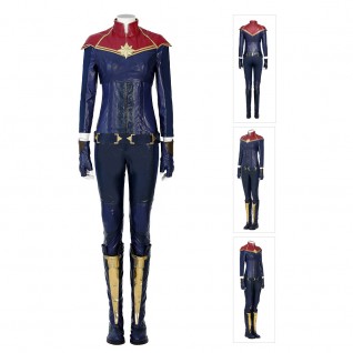 Captain Marvel Cosplay Suit Carol Danvers Blue Costume