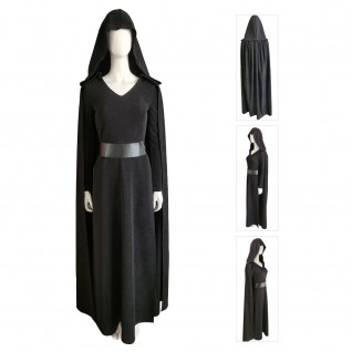 Star Wars The Rise of Skywalker Cosplay Costumes Rey Black Suit