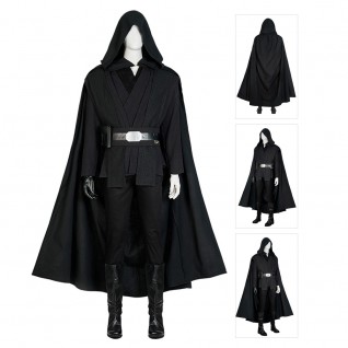 Star Wars The Mandalorian Luke Skywalker Cosplay Costume Black Suit
