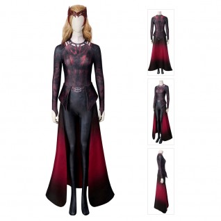 Doctor Strange in the Multiverse of Madness Cosplay Costumes Scarlet Witch Wanda Maximoff Cosplay Jumpsuit