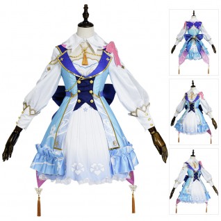 Genshin Impact Cosplay Costumes Kamisato Ayaka Springbloom Missive Halloween Suit