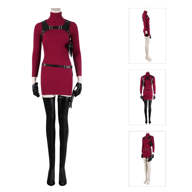 Resident Evil IV 4 Remake Ada Wong Cosplay Costume