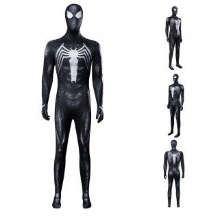 Spiderman 2 Symbiote PS5 Bodysuit Symbiote Battle Suit Black Cosplay Costumes