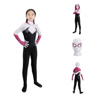 Kids Gwen Stacy Jumpsuit Spider-Man Across The Spider-Verse Cosplay Costumes