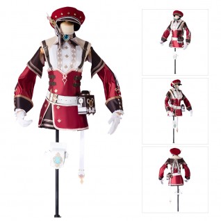 Genshin Impact Cosplay Costume Charlotte Halloween Suit