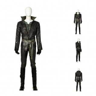 Final Fantasy XVI Cosplay Costumes FF16 Cidolfus Telamon Black Leather Outfit