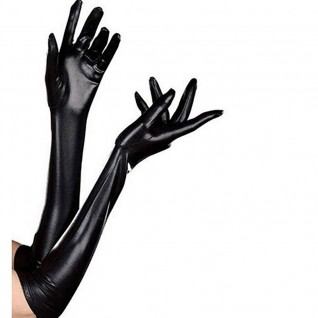 Halloween Party Performance Long Gloves Sexy Leather Gloves