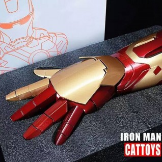 Iron Man Gloves 1:1 LED Light Arm Gloves MK43 Model Cosplay Prop Adult Wearable 