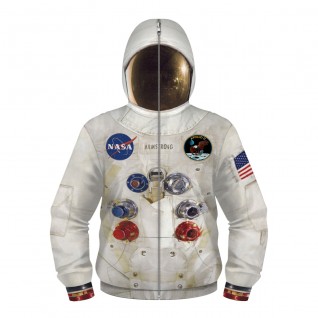 Nasa Astronaut Hoodie Zip Up Long Sleeve Sweatshirt for Kids