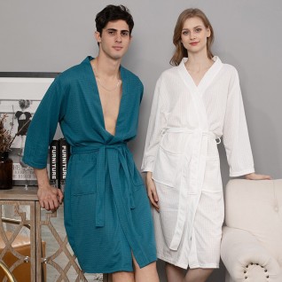 Dressing Unisex Bath Robe Homewear Pajamas Suit Couple Robe Sets Sleepwear Soft Sauna Clothes Robes
